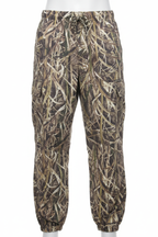 Reed Grass Camouflage Hunting Cargo Pants with Drawstring Waist