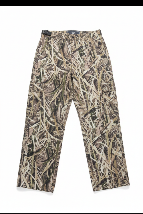 Camo Cargo Pants Flat Lay