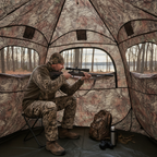 Camo Hunting Blind - Interior View