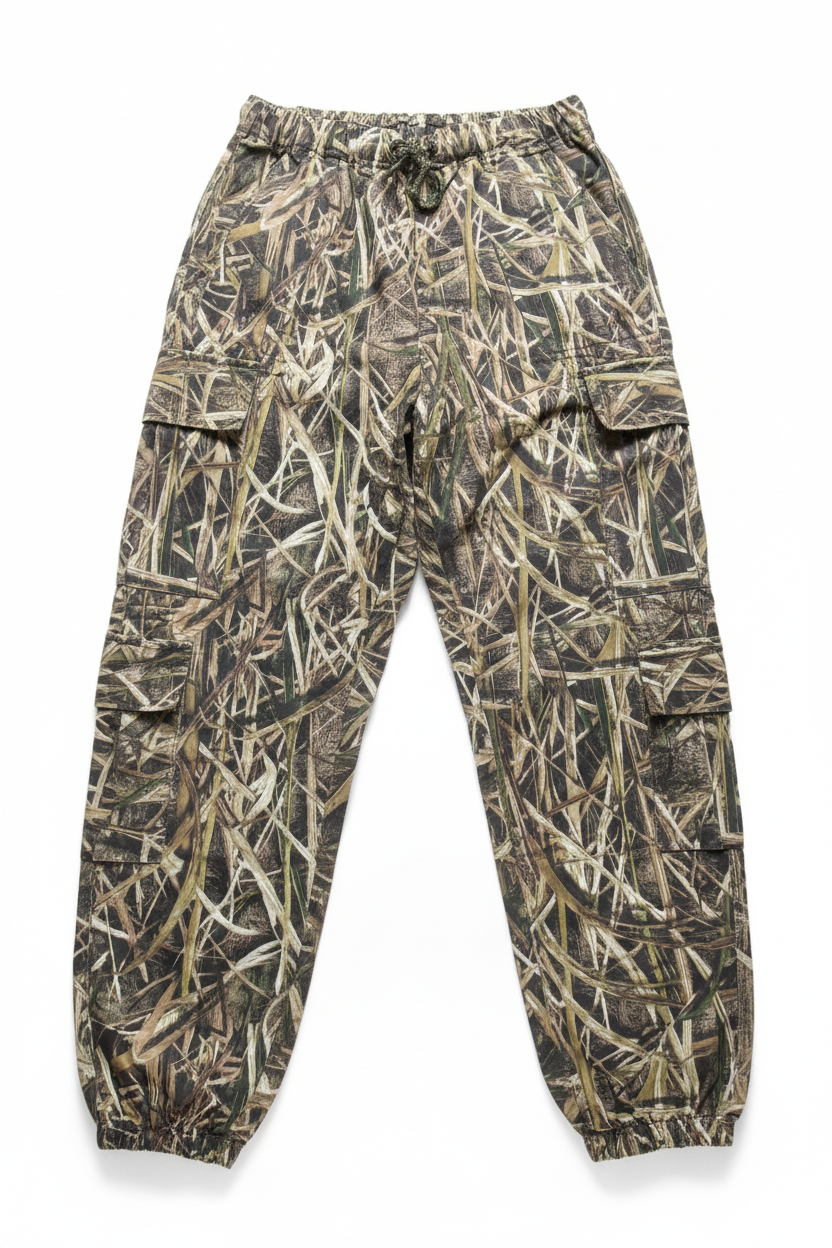 Camo Pants Flat Lay