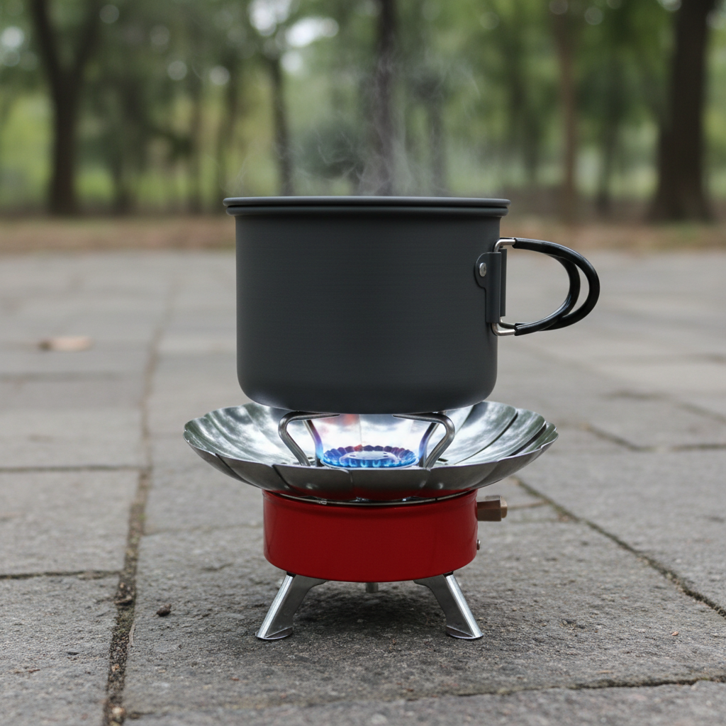 Camping Stove In Use