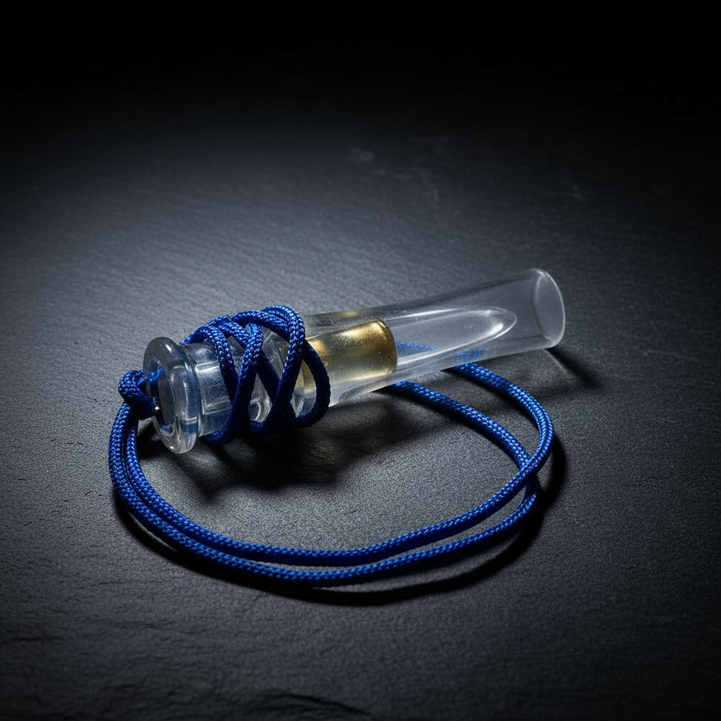 Clear Acrylic Duck Call with Blue Lanyard — Precision Brass Reed