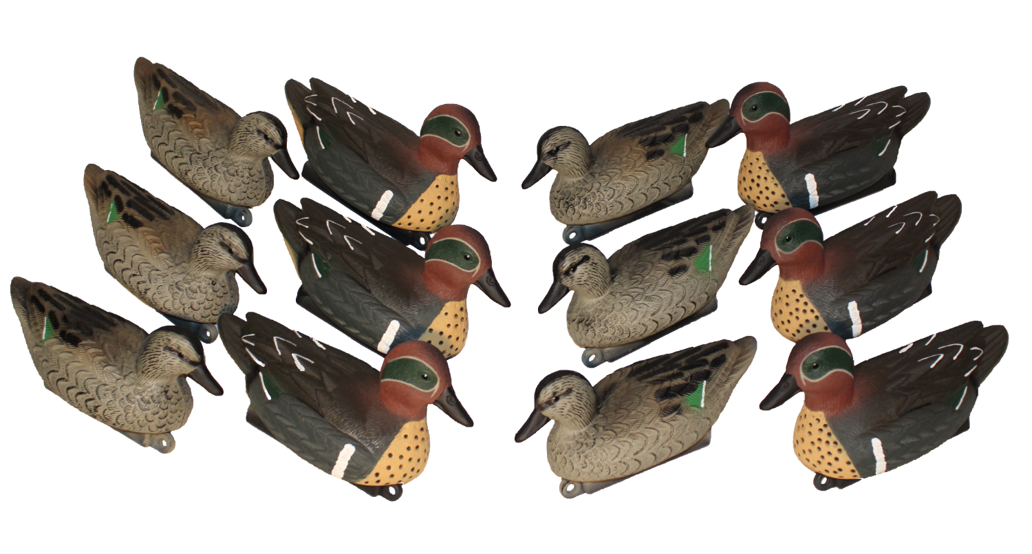 Green-Winged Teal Duck Decoys 12 Pcs
