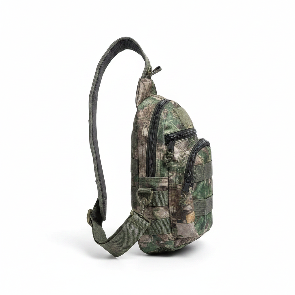 Tactical Camo Sling Bag - Side