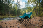 Teal Folding Moon Chair - Outdoor