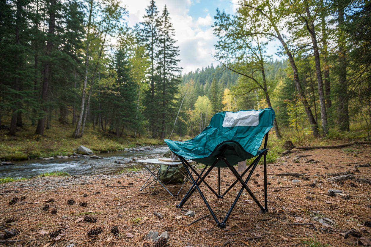 Teal Folding Moon Chair - Outdoor